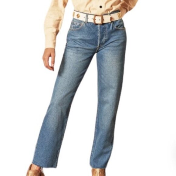 Boyish TheTOMMY Stretch Jeans Sz 27 Highrise Straight in BIG BLUE - Picture 1 of 10